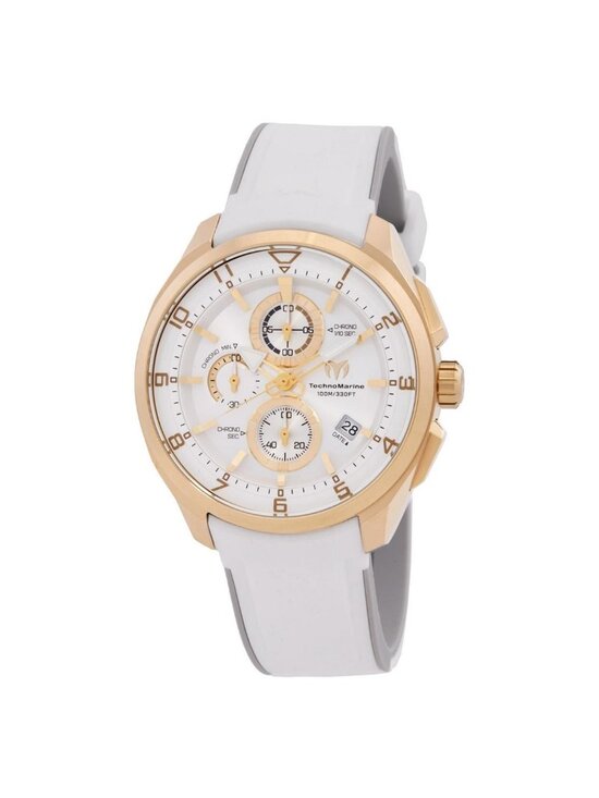 NWT Technomarine Ocean Chronograph Quartz Silver Dial Men\'s Watch